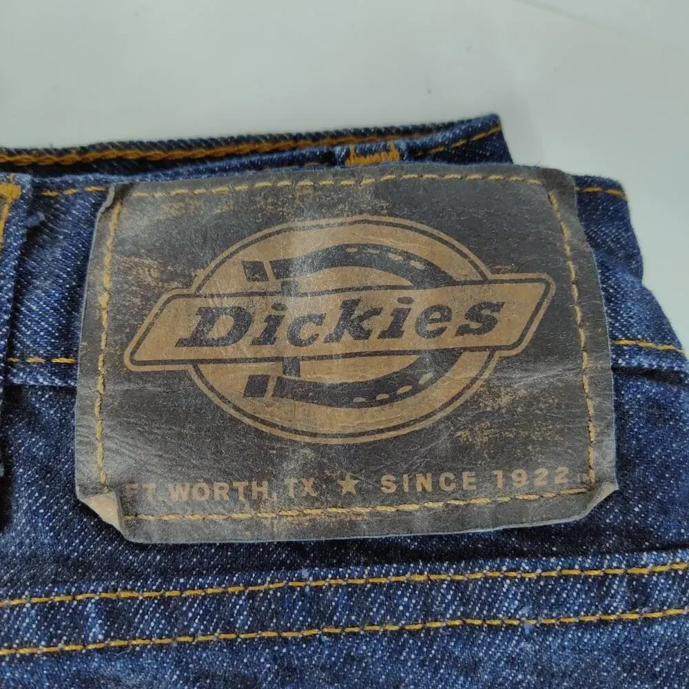 Dickies Flannel Lined Relaxed Fit Straight Leg Jeans 5-Pocket Dark Wash Blue NWT - Picture 5 of 11